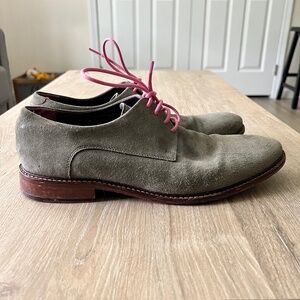 TED BAKER London Grey Suede Oxford Shoes Size 10 US